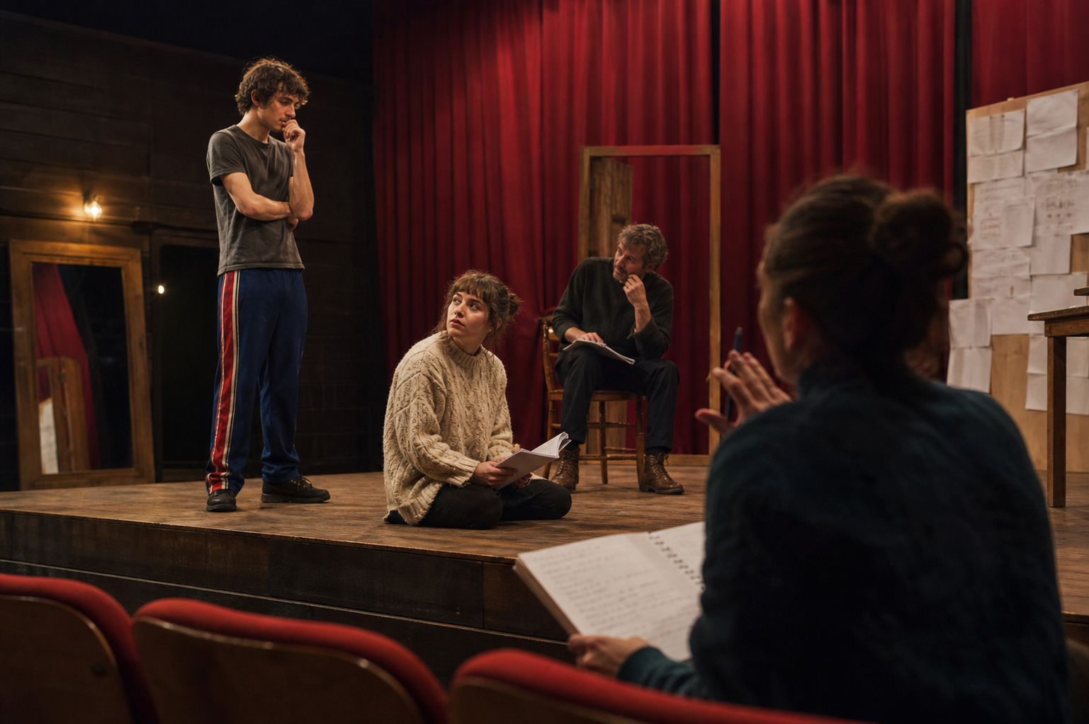 Répétition dans un théâtre